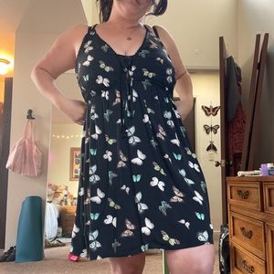 Butterfly Patterned Summer Dress